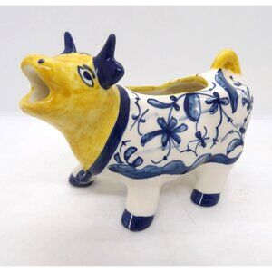 Nazari Portucal Signed and Dated Ceramic Creamer Cow preowned